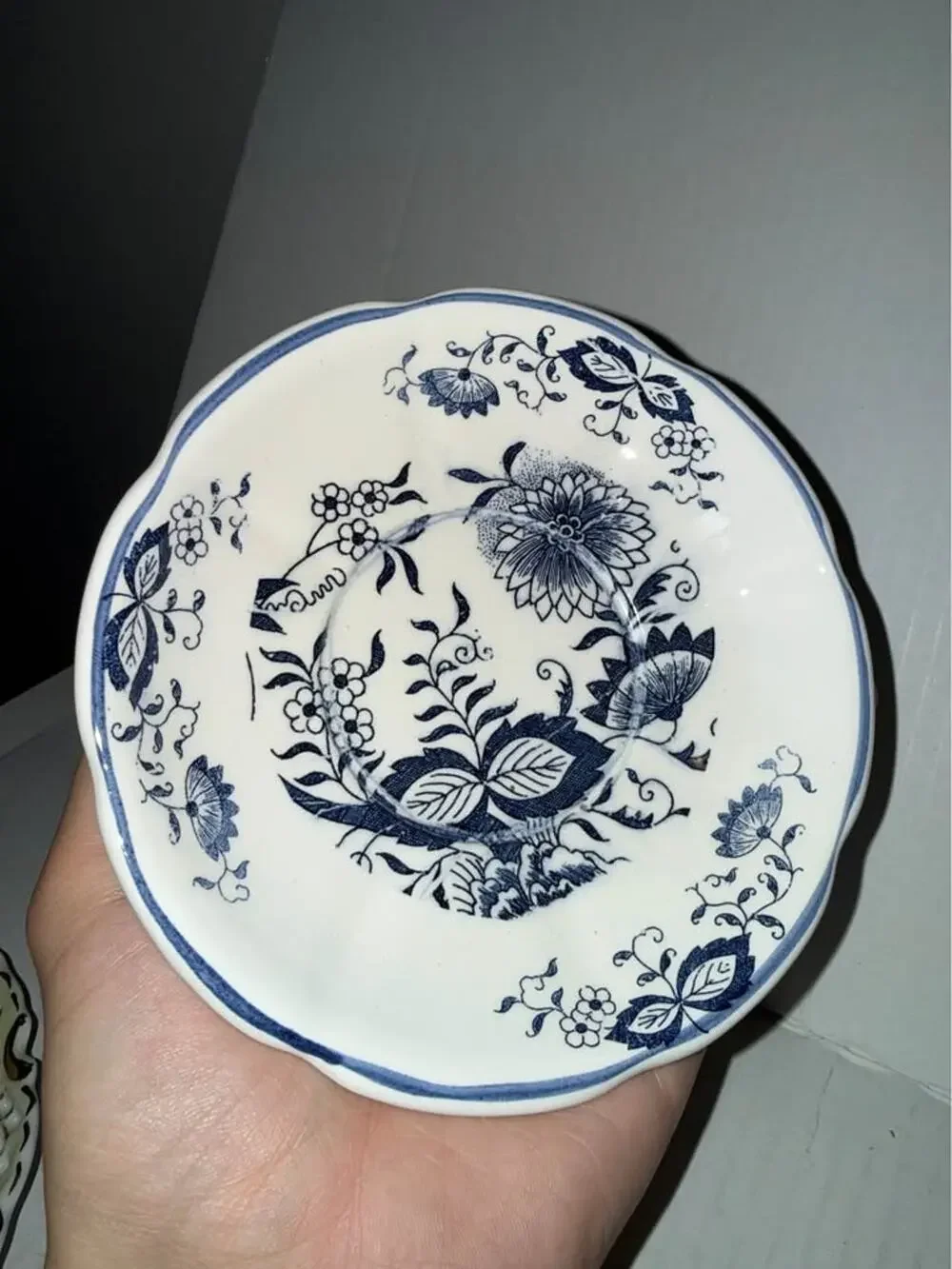 Basin/Bowl Small Ceramic Blue/White Onion Pattern 5 1/4” Enesco Japan VTG